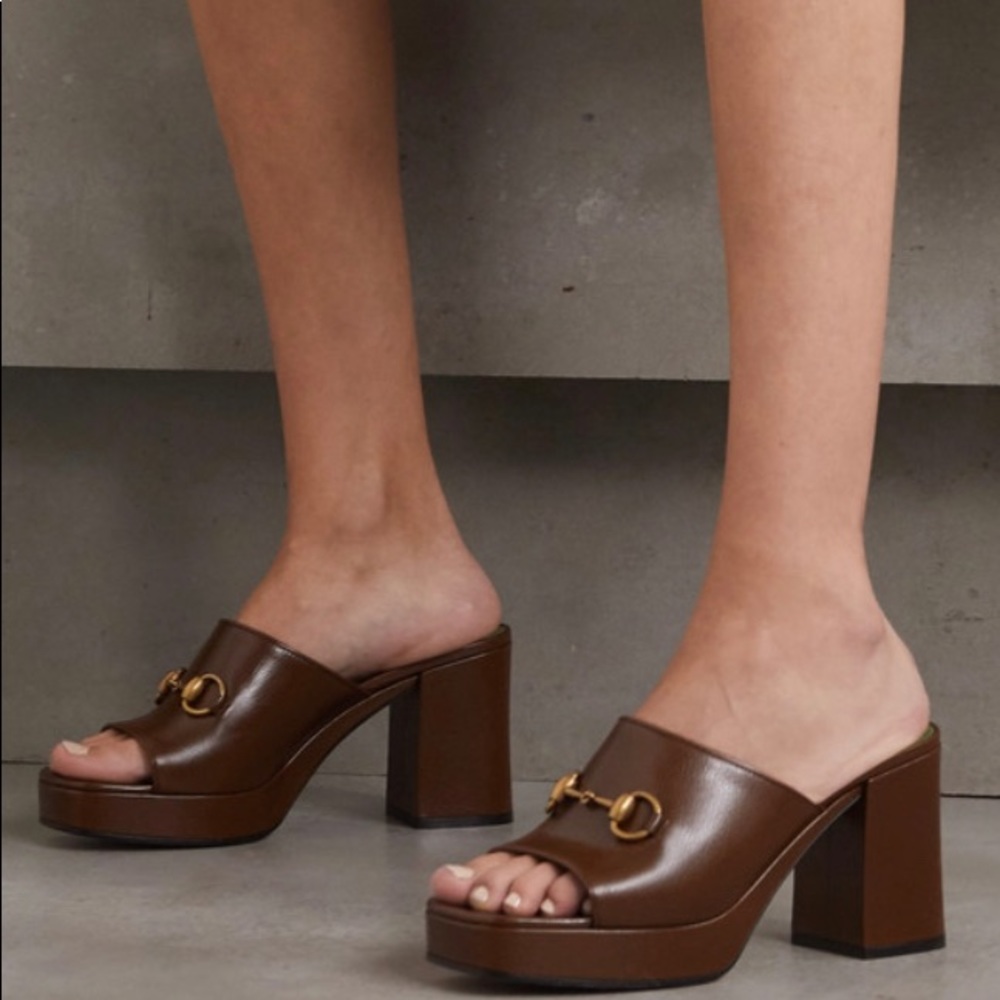 NIB! Gucci Houdin Platform Slides MFSRP: $840